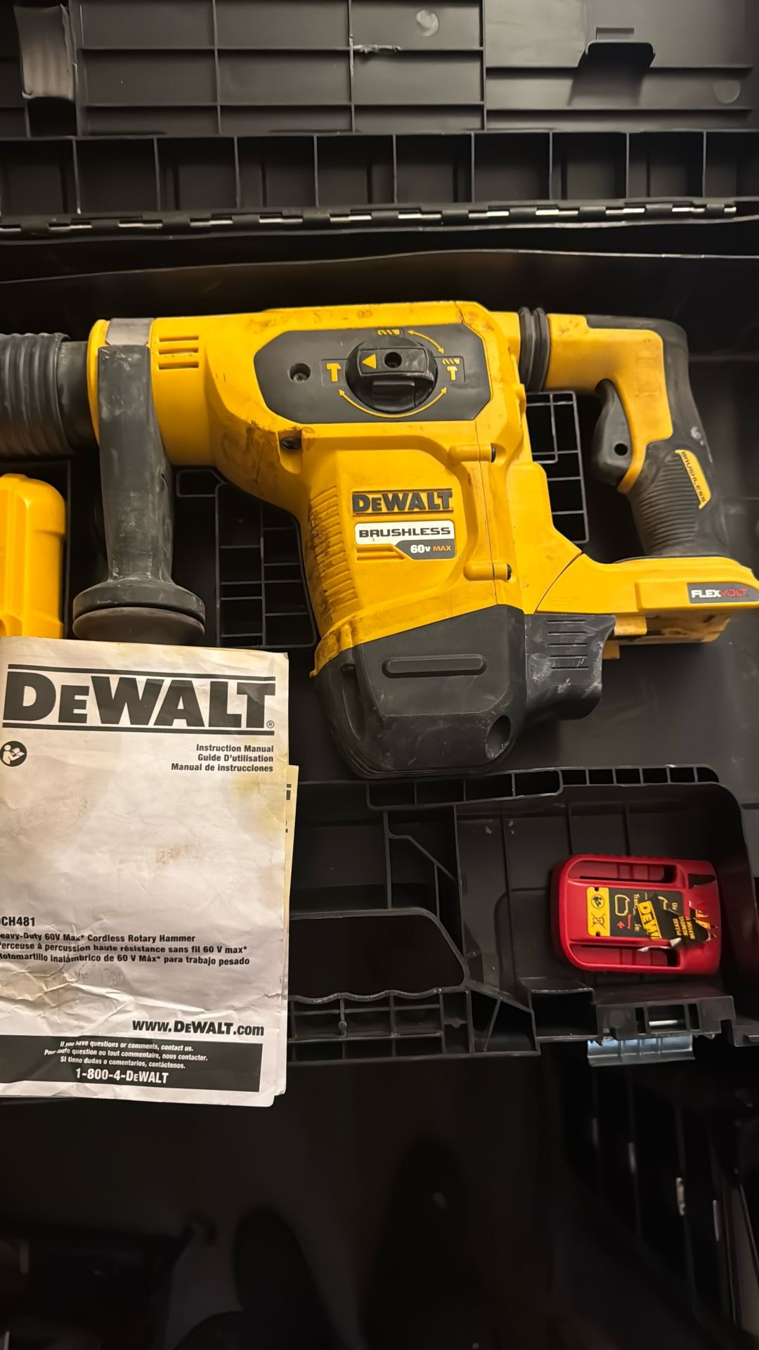 Dewalt Demolition Hammer, Drill, 60volt, Brushless, Tool Only, Used Few Times