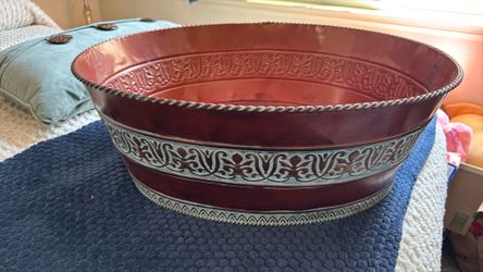 Brass decorative bowl for plants or ice or ice cold drink drinks
