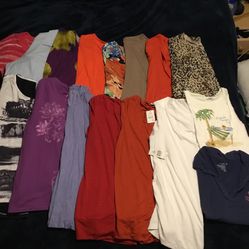 Lot Of 17 XL Women’s Short Sleeve Shirts