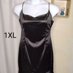 Black Open Back Dress Plus Size (1XL)  $5