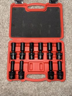 1/2 Deep Impact Swivel Socket Set 10-19mm