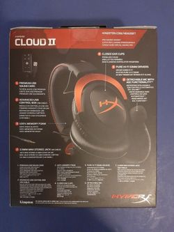 New sealed box HyperX Cloud II-KHX-HSCP-RD GAMING HEADSET