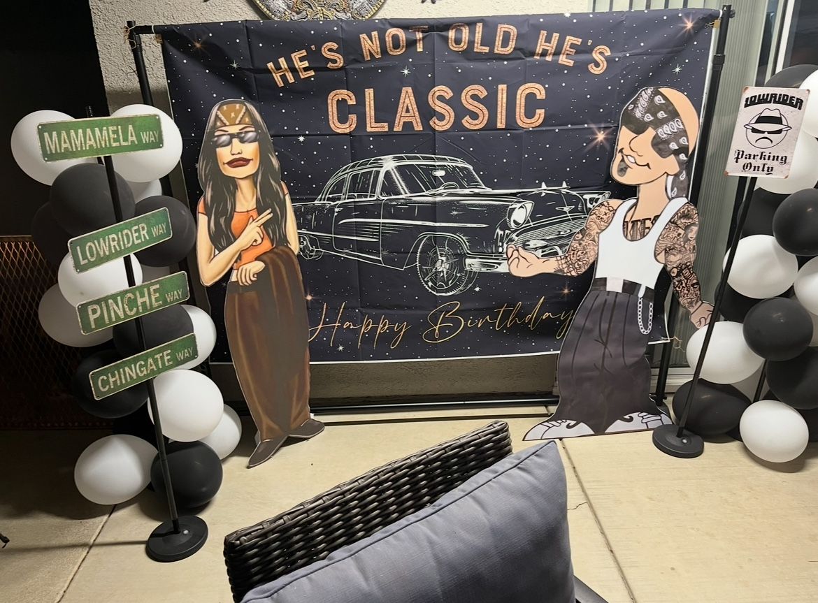 Cholo Party Props / Backdrop And Cutouts For Sale