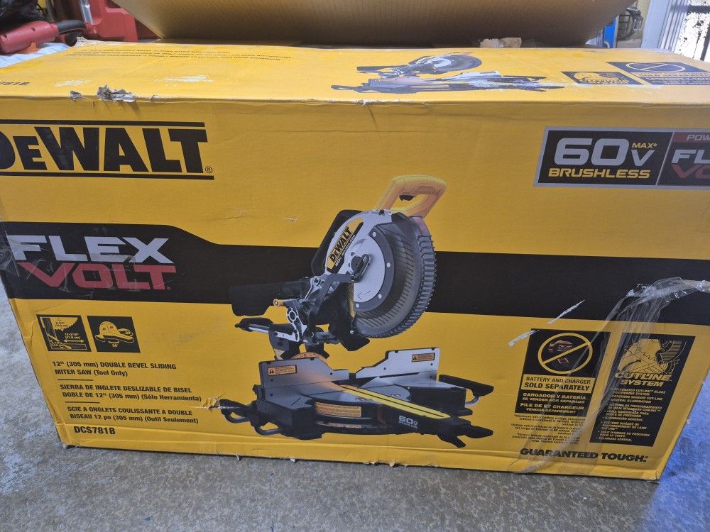 Dewalt 12in Flex Volt Sliding Miter Saw,not Working For Parts Only