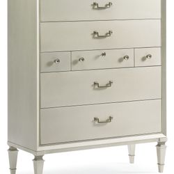 Caracole - Pearl Drop - Pearly White 7-Drawer Dresser 42"W x 54"H x 19"D