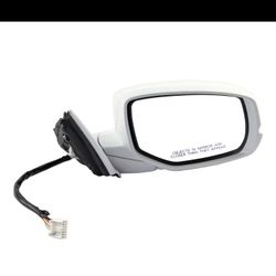 Right Side View Mirror Power Heated Camera for Honda Accord Sedan 2013-2015 White