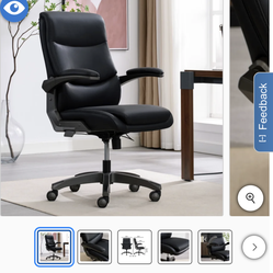 La-Z-Boy Manager Chair ComfortCore Plus Memory Foam AIR Ergonomic Black