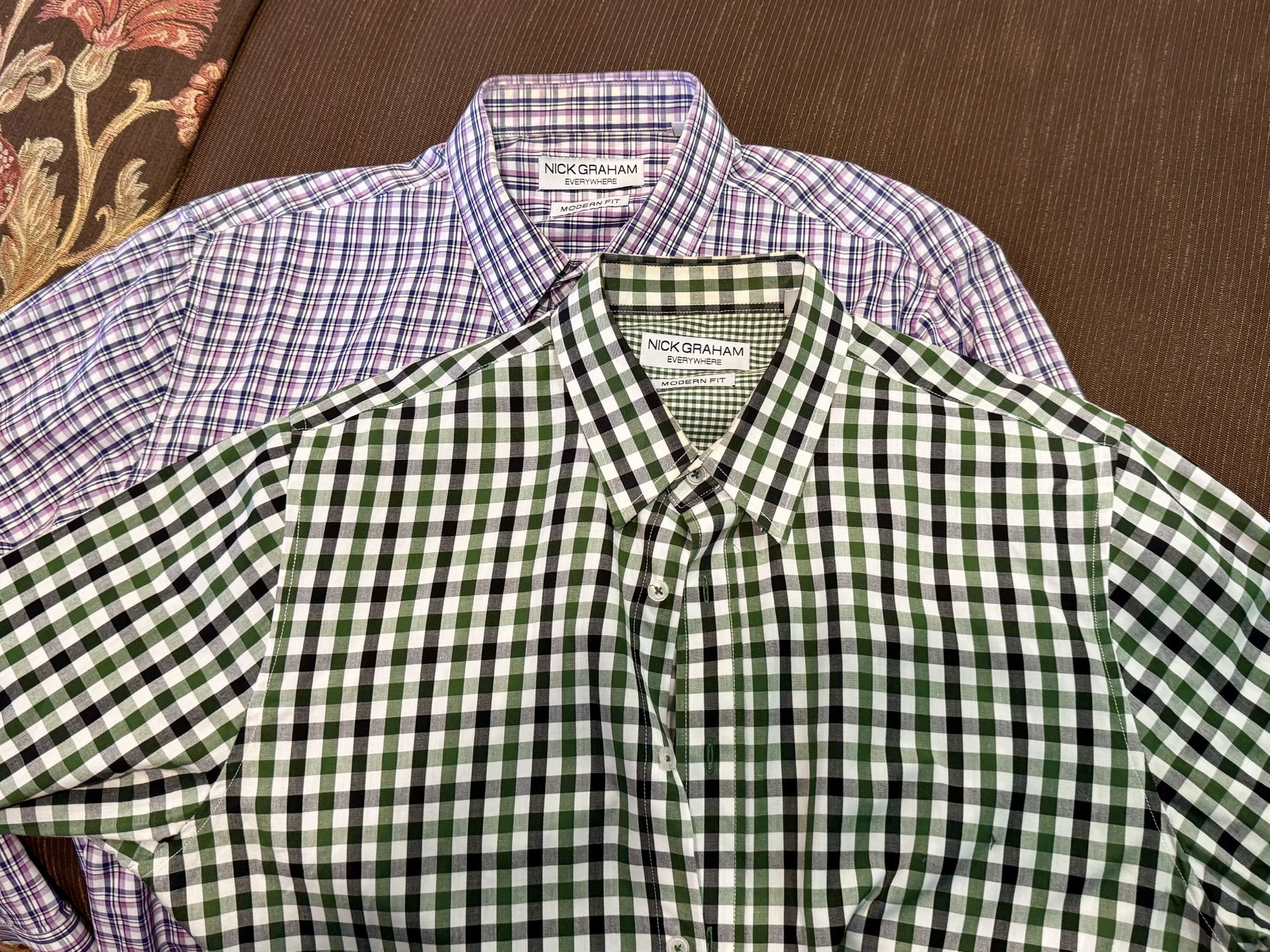 Men’s Nick Graham Long Sleeve Shirts – Size Large (Modern Fit)