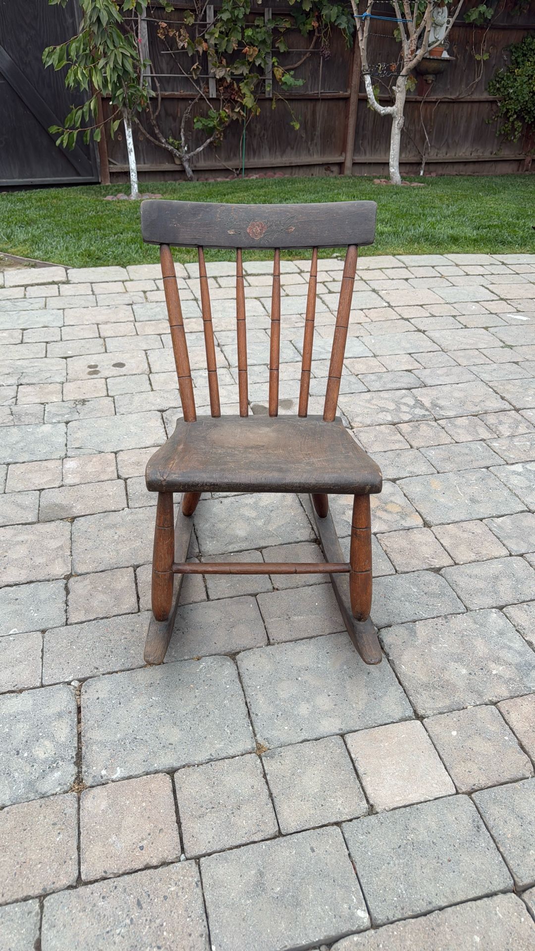 Kids antique rocking chair