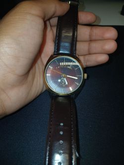 U.S. Polo Assn. Watch with Brown Leather Strap