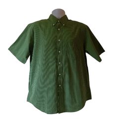 Covington men's green plaid short-sleeve button down shirt size M 