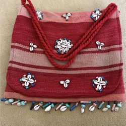 Handmade Beaded Shoulder Bag