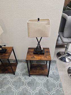 Wood side table