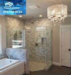 Frameless shower