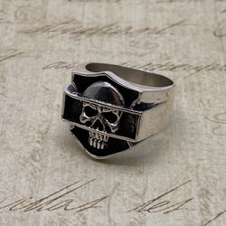Solid Sterling Silver .925 Men’s Gothic Bikers Ring Handmade In Mexico 19g. 
