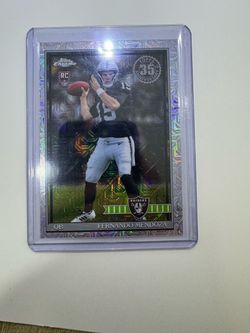 Fernando Mendoza Topps Chrome RC Raiders Card