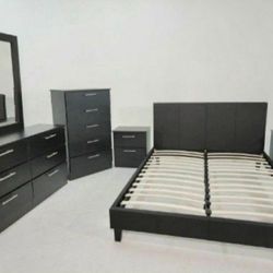 Juego De Cuarto Tamaño Queen Estilo Moderno 