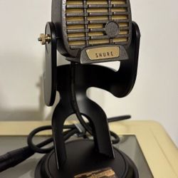 Customized Vintage Shure Dynamic Microphone Revamp MOD W/ Stand...PLEASE READ!!