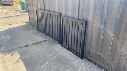 Black aluminum fence panel and gate