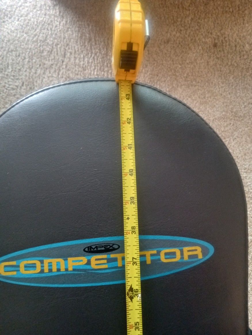Weightlifting Bench color black, length 45" long.