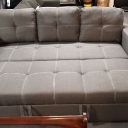 🔥 Brand New Grey Convertible Sofa Bed