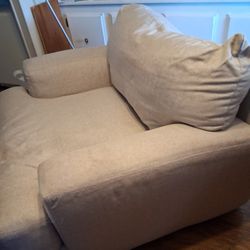 Very  Large Comfey deep Chair W Ottoman 