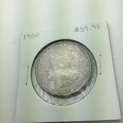 1900 Morgan Silver Dollar Silver Coin 