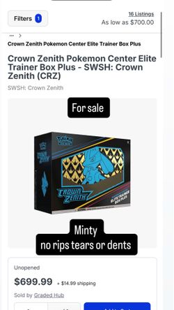 Crown zenith etb Pokemon center