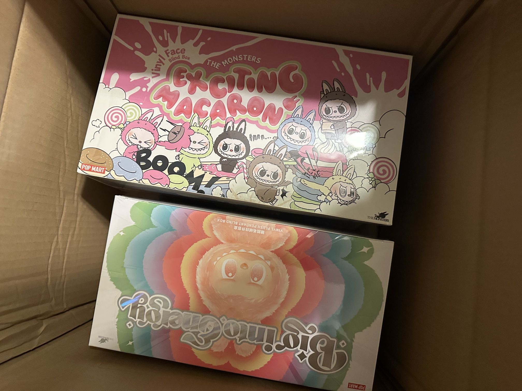 cases of labubu blind box exciting macaroons and big into energy mac bie