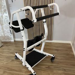 Sit to Stand Lift, Patient Transport Unit with Wheels, Stand Assist Lift for Elderly, for Muscle Building & Fall Prevention, Standing Transfer Device 