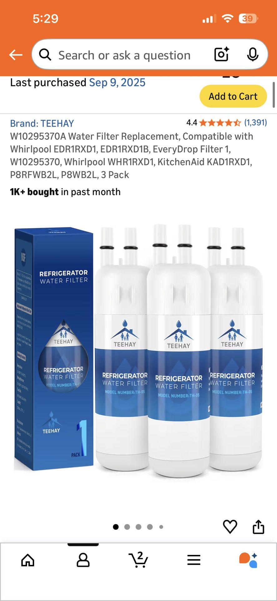 Refrigerator Water Filter