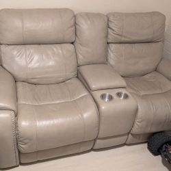 Tan Power Reclining Couch