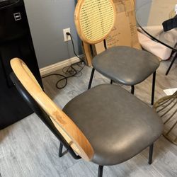 Rattan Chairs Mid-Century Modern