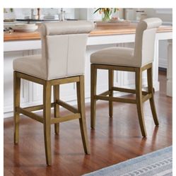 3 New Corrine Swivel Bar Chairs (Grand In Road) leather 