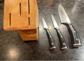 Wusthof Classic Ikon 4-piece kitchen knife block set