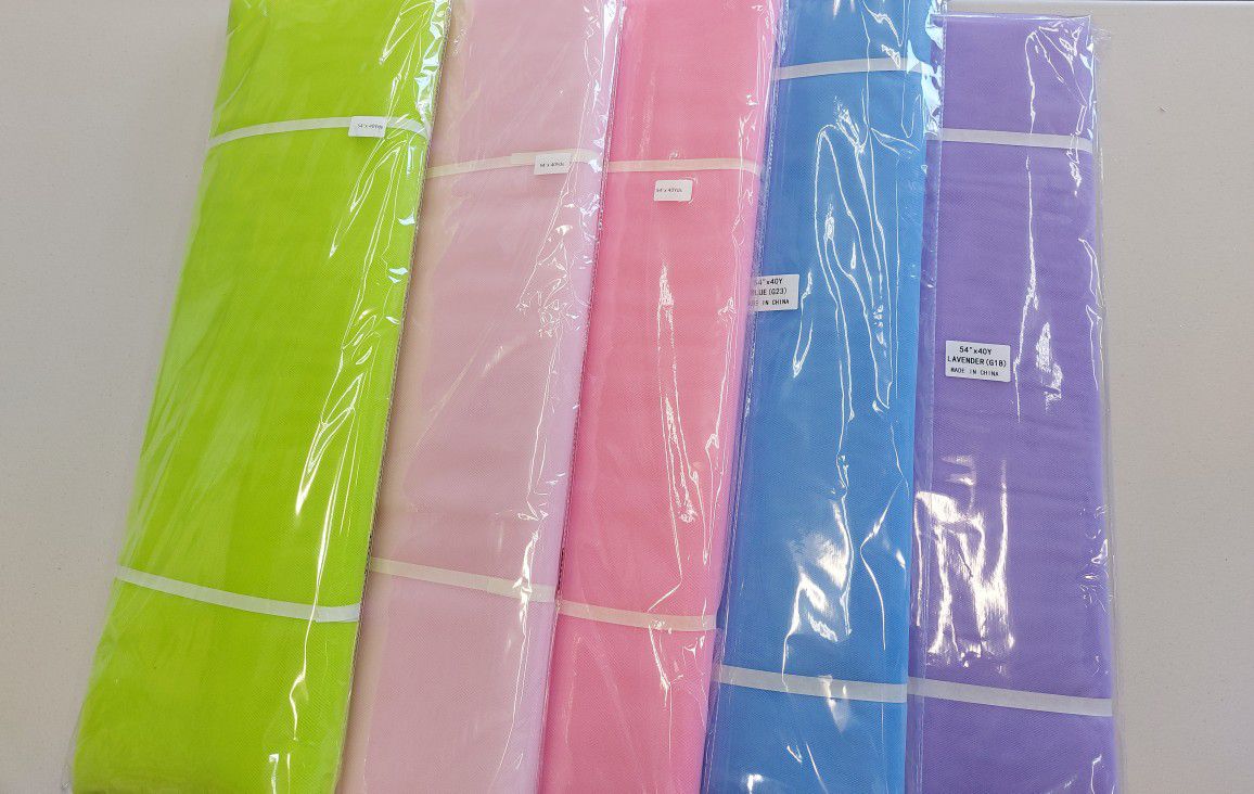 Tulle Fabric 54" Wide 40 Yards Roll $ 10 