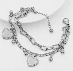 ✨PURE ✨STAINLESS STEEL HEART ❤️‍🔥💥BRACELET