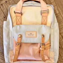 Doughnut Macaroon Backpack 16L Travel Backpack- Iceberg Blue/Sakura Pink