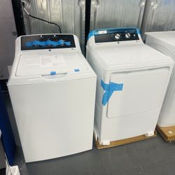 GE Commercial Grade 4.3Cu Top Load Washer +7.2Cu Gas Dryer  