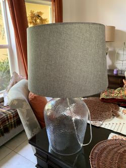 24” Clear Glass Lamp