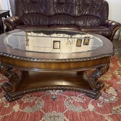 Wood / Glass Coffee Table 