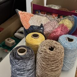 Lot of Chenille Yarn 