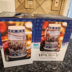 1995 Budweiser Stiens. Set Of 2, New In Box