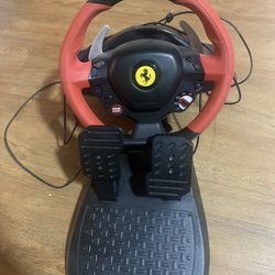 Xbox Ferrari steering wheel and paddles 