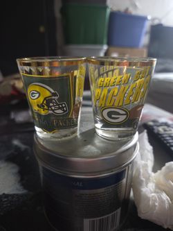 2 Green Bay Packers shot glasses