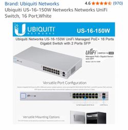 Ubiquity Unifi Switch 16 - 150 watt