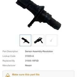 Nissan 31935-1XF01 Sensor Assembly-Revolution