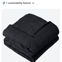 Black 15 lb weighted blanket