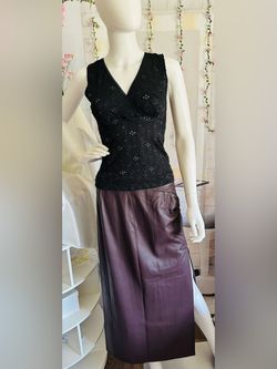 Topshop Side Ruched Faux Leather Midi Skirt
