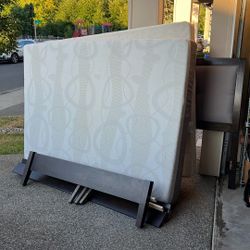 Queen Size Mattress Box Spring and Frame 